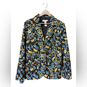 First Issue by Liz Claiborne Floral Corduroy Blazer – Size XL